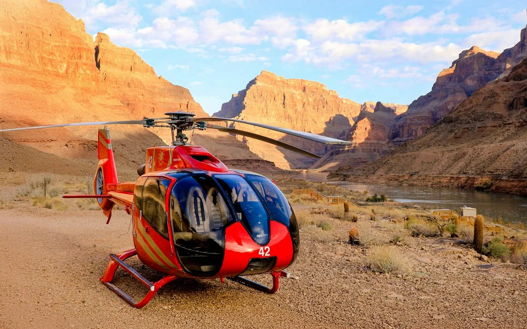 15-min Grand Canyon West Rim Helicopter Tour plus Canyon Floor Landing, Boat Ride with Optional Skywalk Image 1