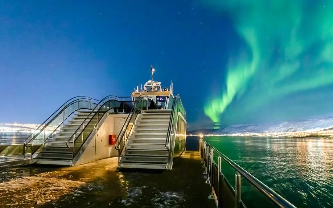 3.5-Hour Electric Northern Lights Guided Cruise with Light Meals Image 6
