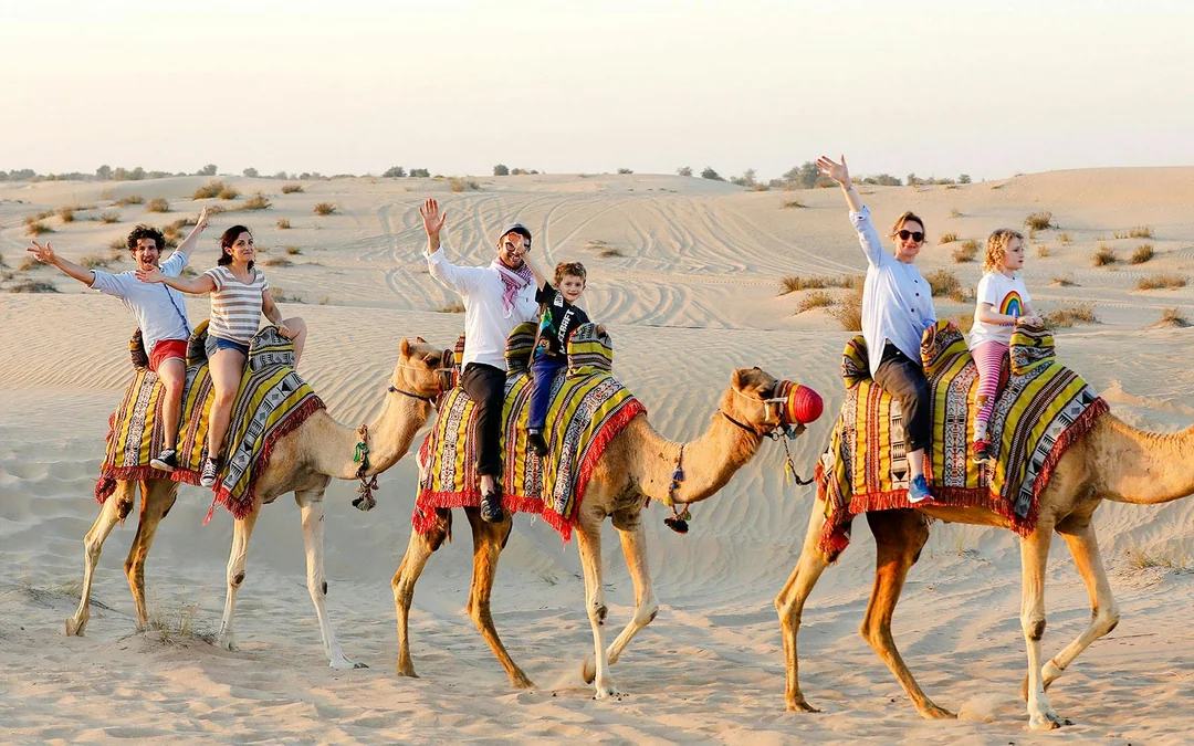 Abu Dhabi Premium Desert Safari with BBQ Dinner, Camel Ride and Sandboarding Image 2