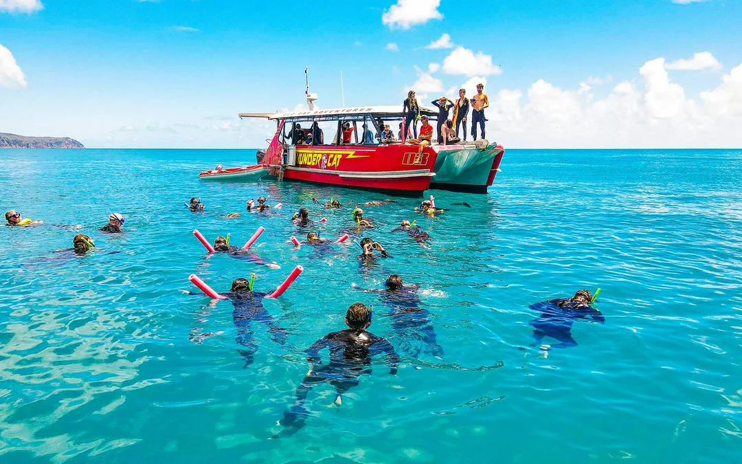 Airlie Beach: Whitehaven Beach Snorkel Cruise with Hill Inlet Tour and Buffet Lunch Image 1