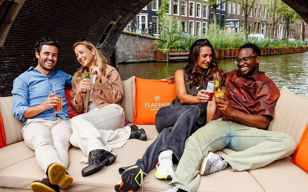 Amsterdam: 1-Hour Luxury Electric Open Boat Cruise with Onboard Bar Image 10
