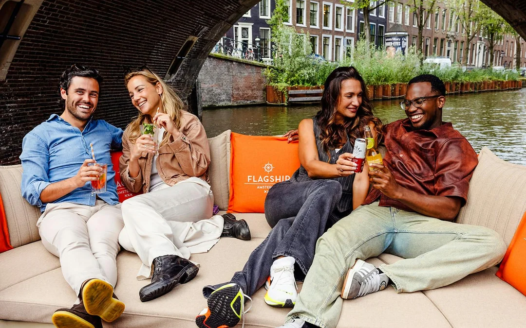 Amsterdam: 1-Hour Luxury Electric Open Boat Cruise with Onboard Bar Image 10