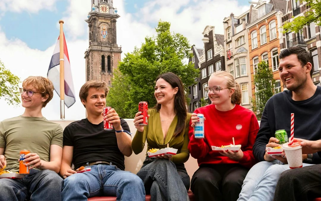 Amsterdam: 90-Min FEBOAT Canal Cruise with Dutch Snacks & Drink Image 4