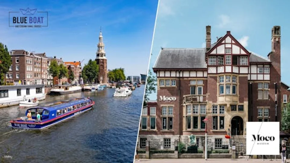 Amsterdam City Canal Cruise and Moco Museum Entrance Ticket