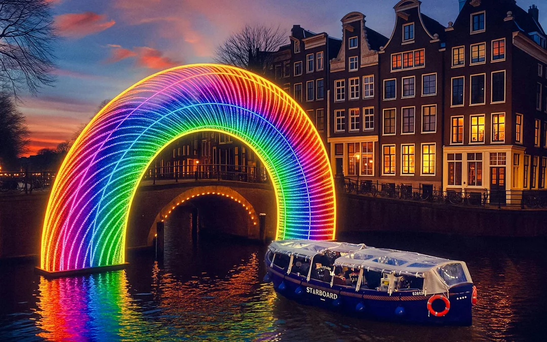 Amsterdam Light Festival: 75-Min Small-Group Cruise with Unlimited Drinks Image 1