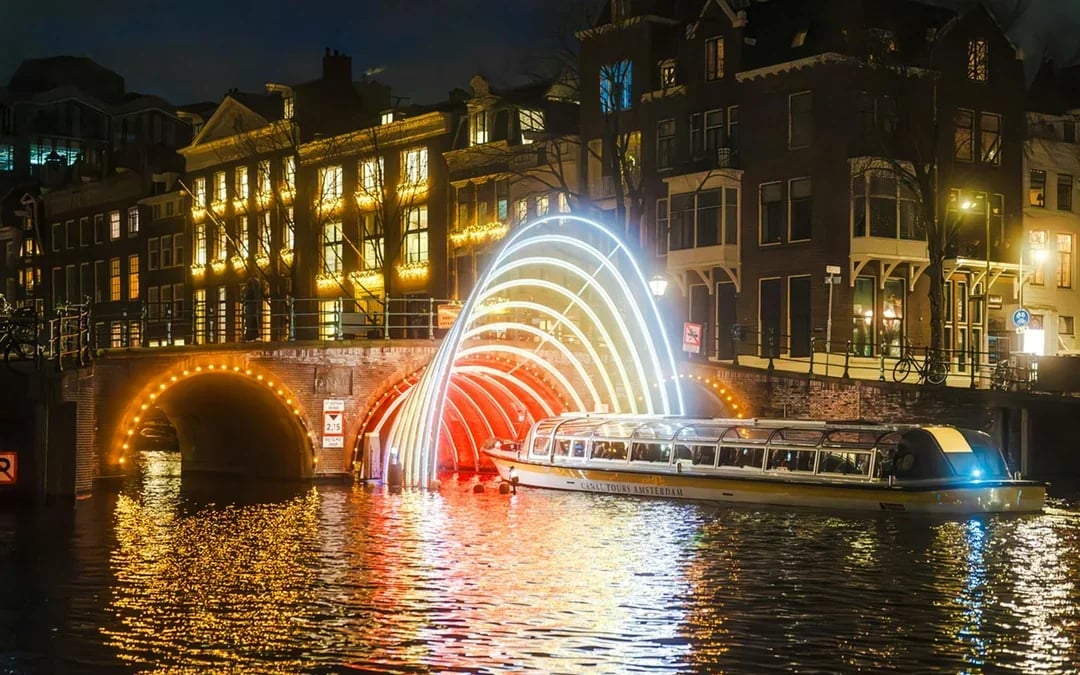 Amsterdam Light Festival Covered Canal Cruise Image 1