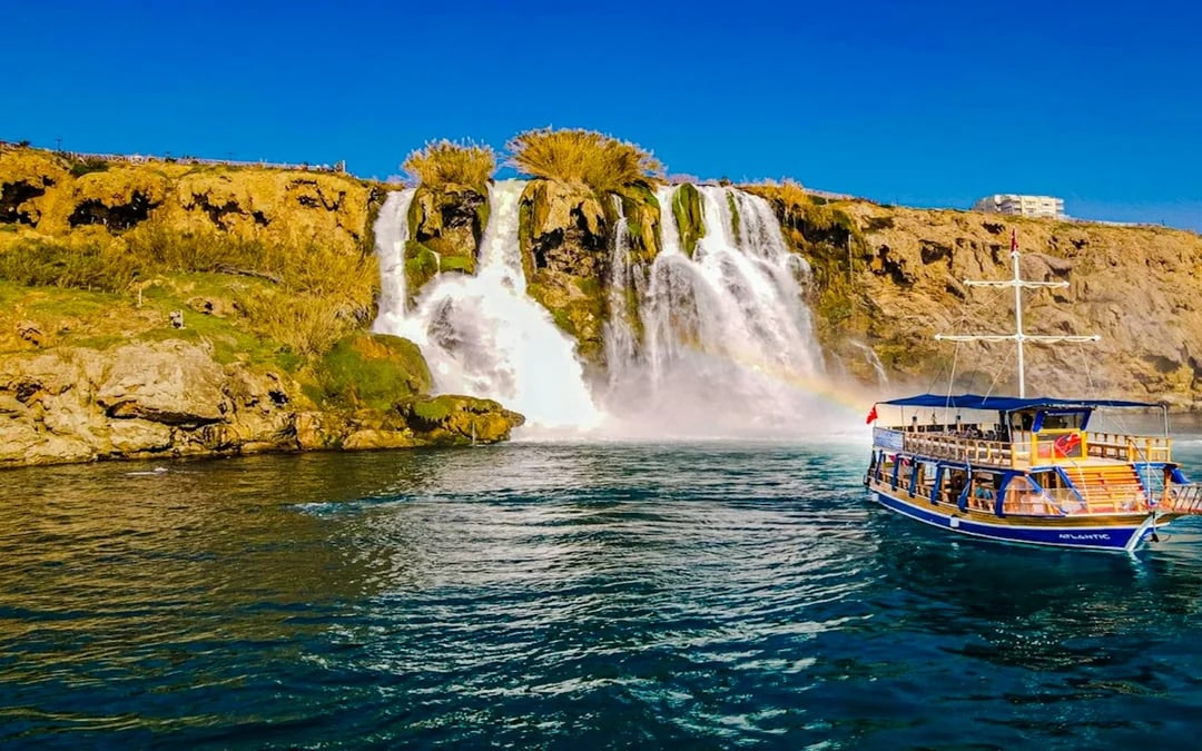 Antalya Coast Boat Cruise to Duden Waterfalls and Lara Beach with Lunch & Soft Drinks Image 3