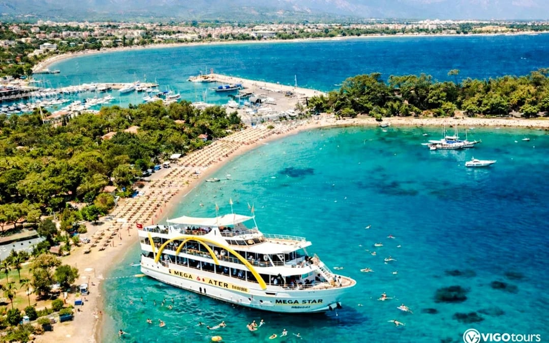 Antalya Mega Yacht Cruise to Kemer Coast with Lunch and Hotel Transfers Image 5