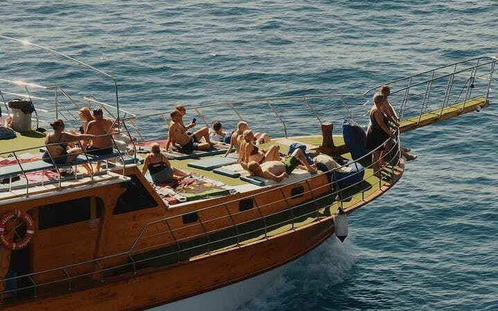 Antalya Relaxing Boat Trip – Swim Sunbathe on the Turquoise Coast Image 1