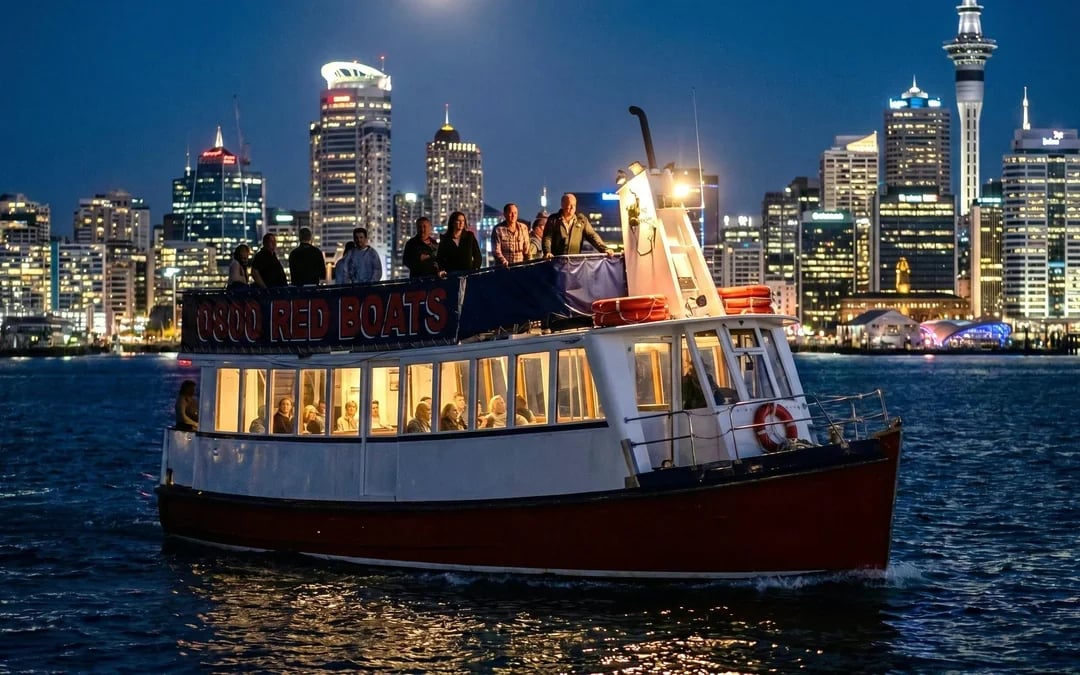 Auckland Night Lights Harbour cruise with Grazing Table & Drink Image 1