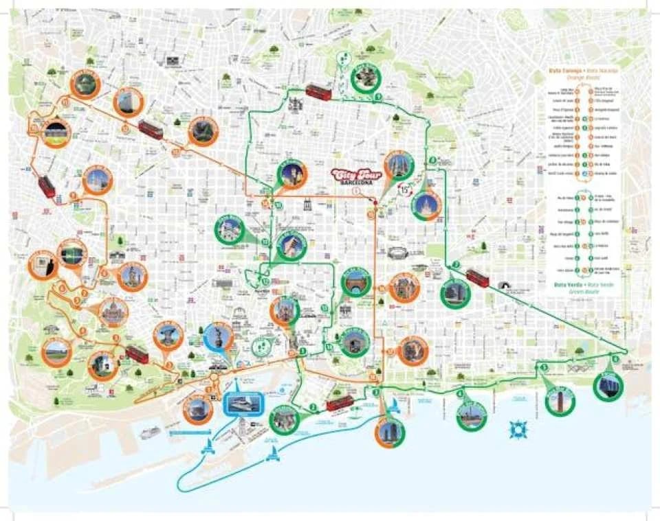 Barcelona hop-on hop-off bus tour with catamaran cruise