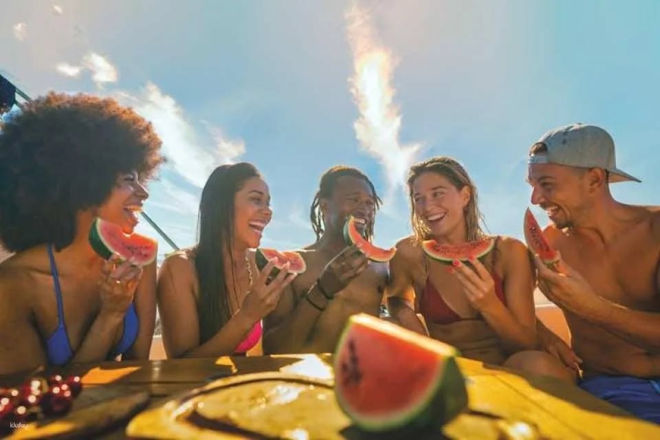 Benagil Cave catamaran cruise ticket with brunch from Vilamoura