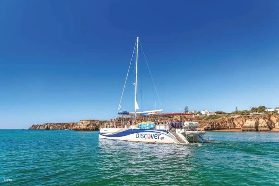 Benagil Cave catamaran cruise ticket with brunch from Vilamoura