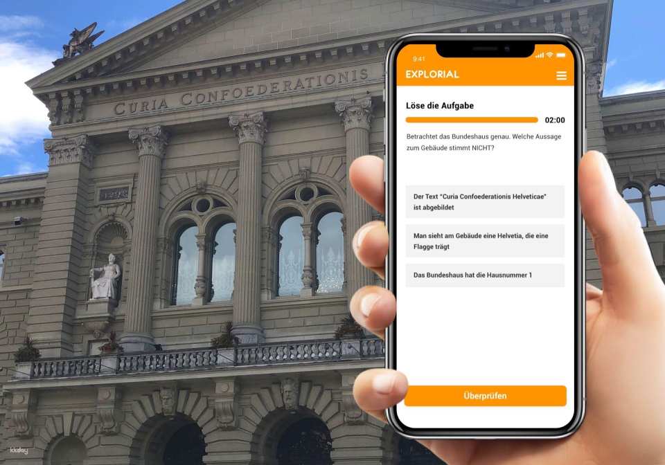 Bern interactive scavenger hunt with smartphone