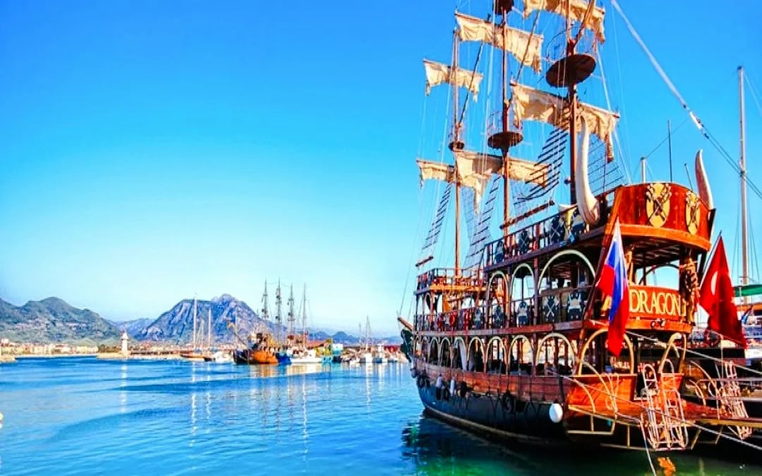 Bodrum Pirate Boat Cruise with BBQ Lunch and Hotel Transfer Image 1