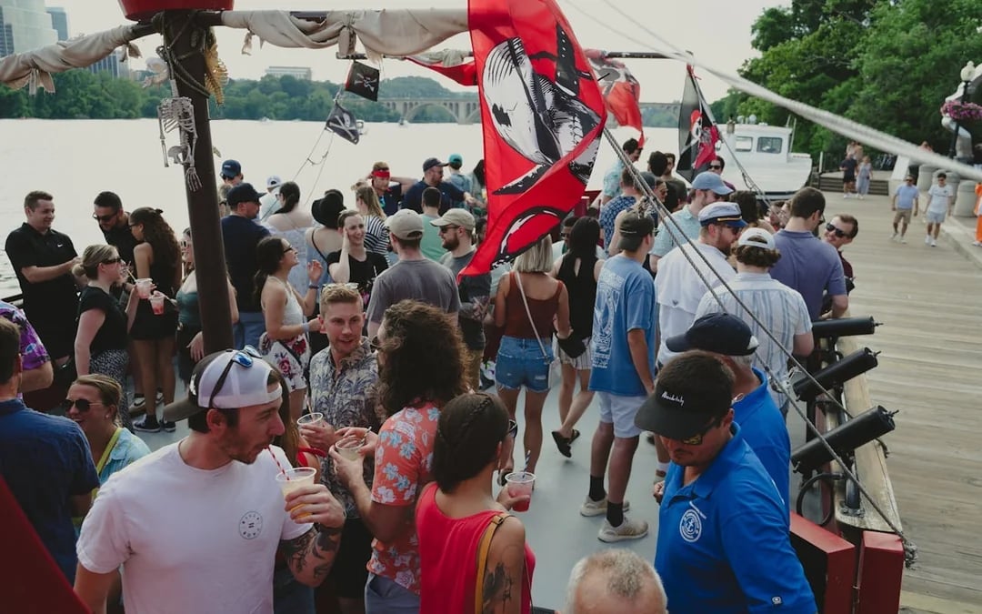 Boomerang Pirate Ship 21+ Party Cruise with Top Shelf Open Bar and DC Monuments Views Image 4