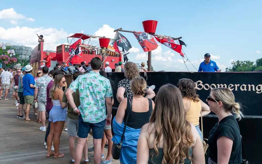 Boomerang Pirate Ship 21+ Party Cruise with Top Shelf Open Bar and DC Monuments Views Image 9