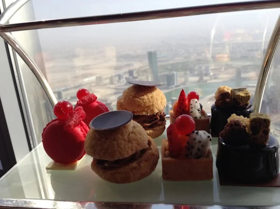 Burj Khalifa Atmosphere Restaurant dining and Dubai by night