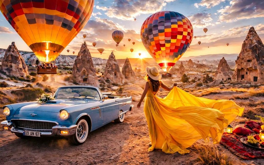 Cappadocia Flying Dress Photoshoot with Round-Trip Hotel Pickup at 3 Locations Image 4