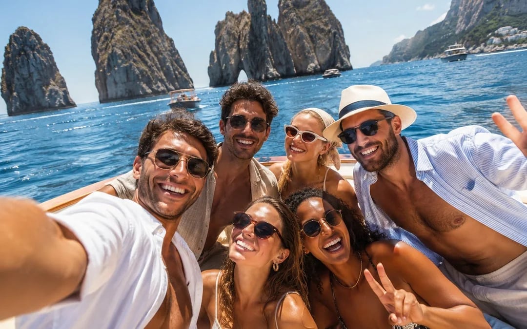 Capri Boat Tour with Swimming Stop, Local Snacks, and Homemade Limoncello Image 9