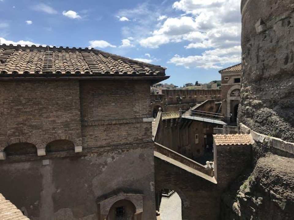 Castel Sant'Angelo access with panoramic views of Rome