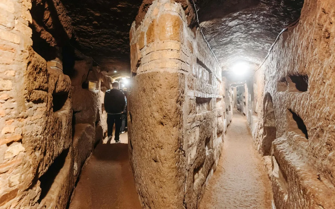 Catacombs of St. Sebastian Guided Tour with Aqueducts & Appian Way Image 3