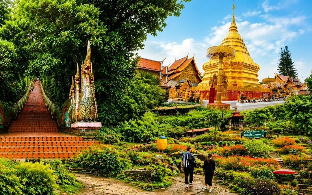Chiang Mai Private Van Charter to Doi Suthep Temple and White Hmong Village for up to 8 Guests Image 1