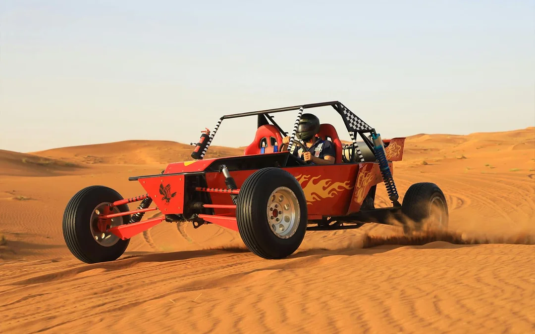 Combo: 15-Min Helicopter Tour of Dubai &  Red Dunes Desert Safari with Bedouin Camp Experience Image 5