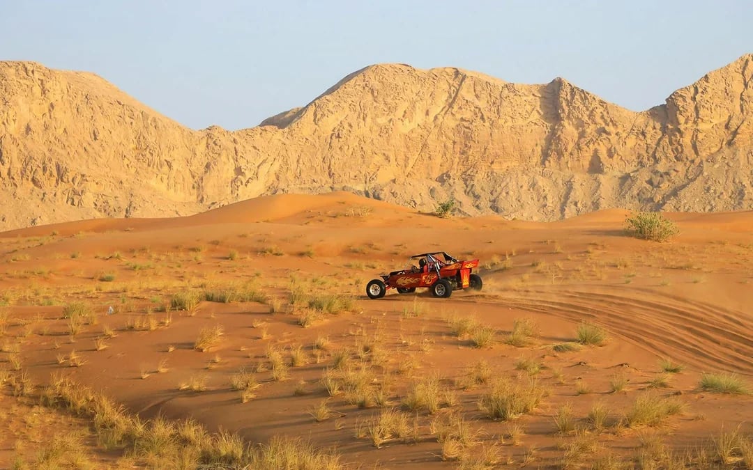 Combo: 15-Min Helicopter Tour of Dubai &  Red Dunes Desert Safari with Bedouin Camp Experience Image 8