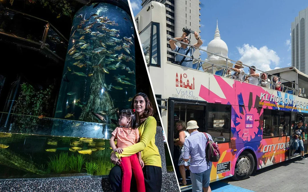 Combo: Aquaria KLCC Tickets + Kuala Lumpur Hop-On Hop-Off Bus Tour Image 1