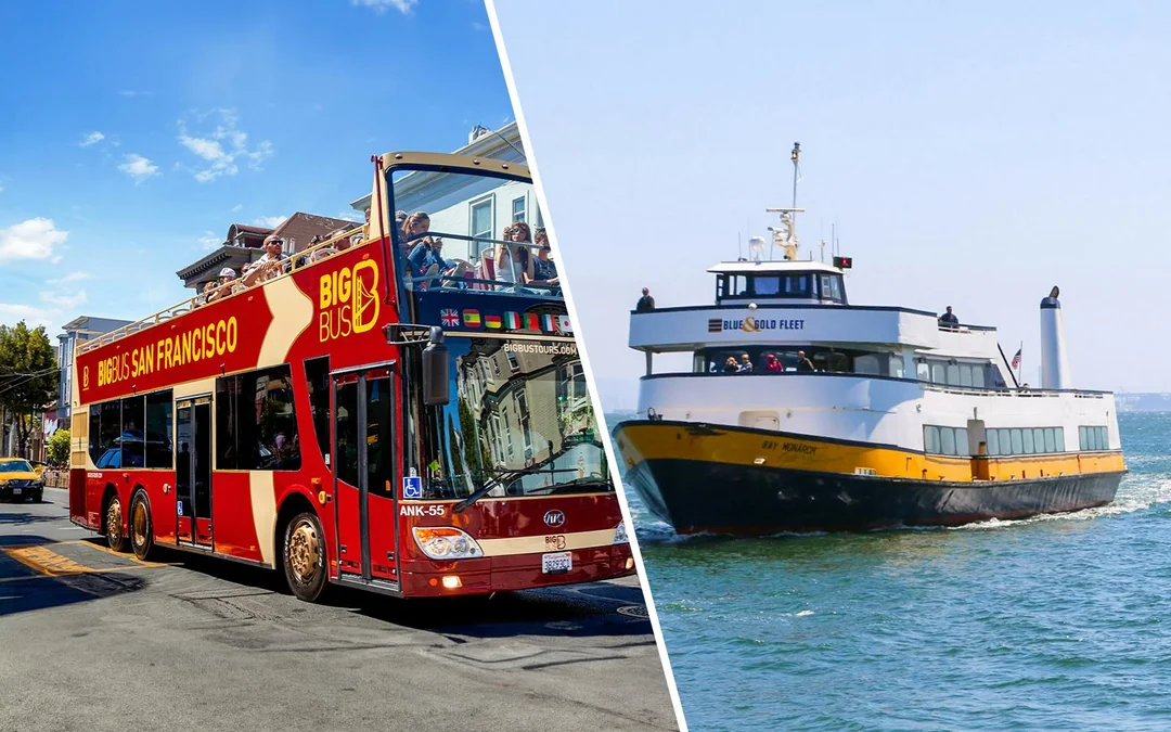 Combo: San Francisco Hop-on Hop-off Bus Tour + Golden Gate Bay & Alcatraz Cruise Tickets Image 1