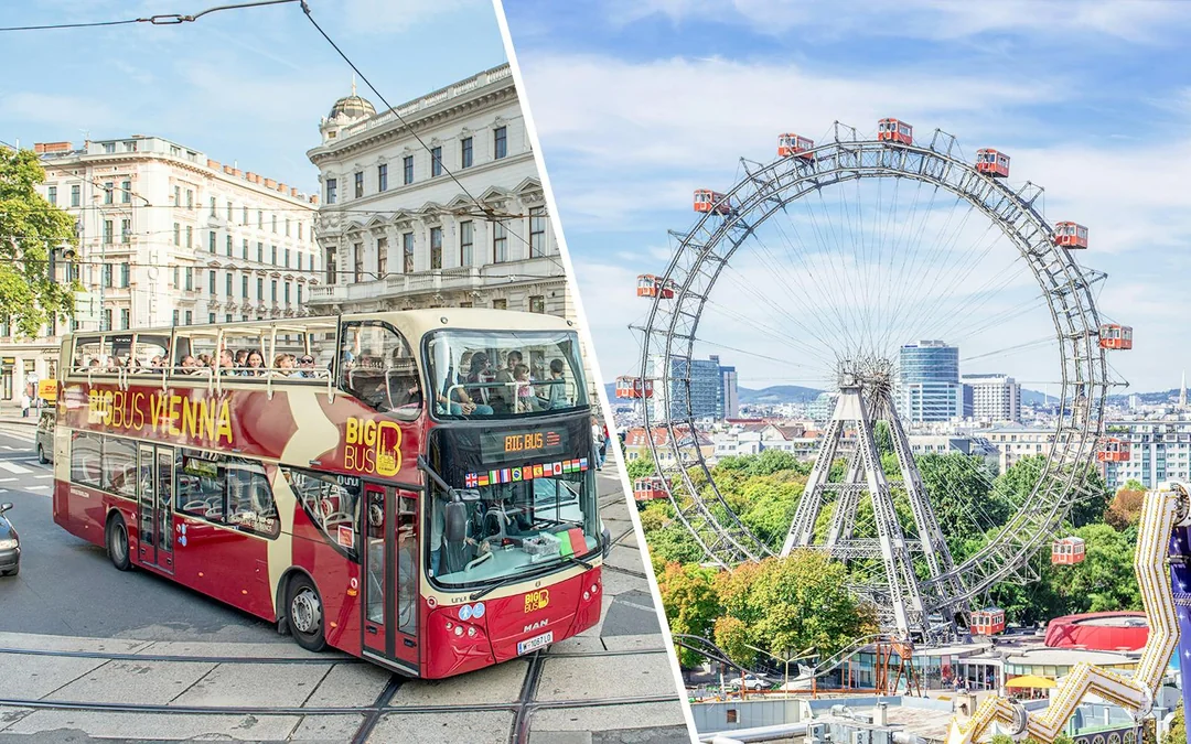 Combo (Save 16%): Vienna Hop-on Hop-off Bus Tour + Giant Ferris Wheel Tickets Image 1