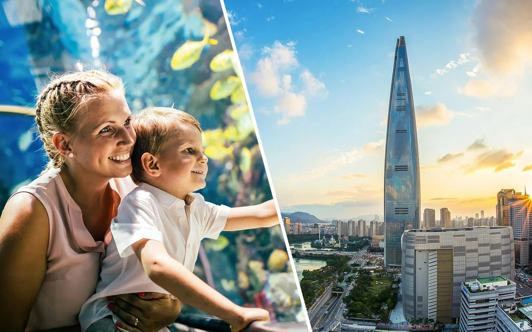 Combo (Save 38%): Lotte World and Aquarium + Seoul Sky Observatory Tickets Image 1