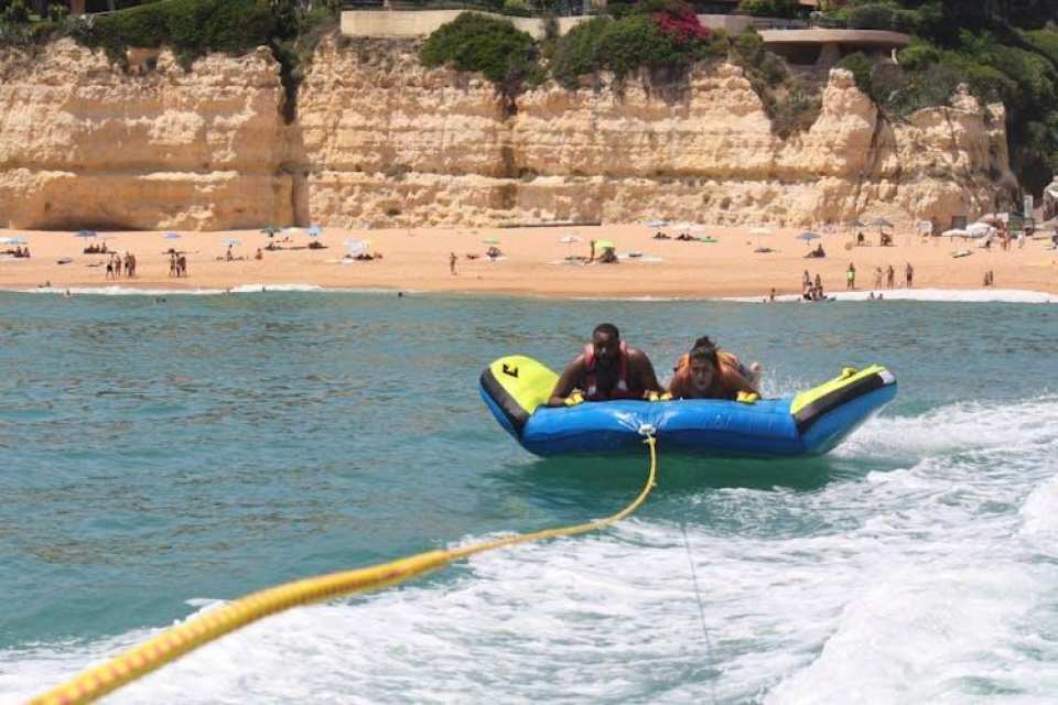 Crazy cookie boat experience in Armação de Pêra