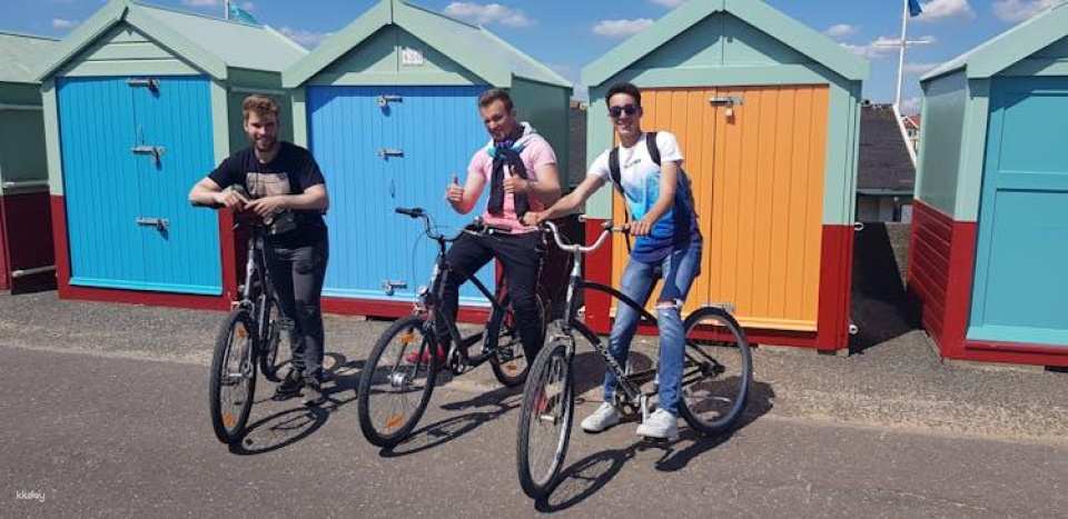 Cycle along the beachfront with Brighton Beach Bikes hire