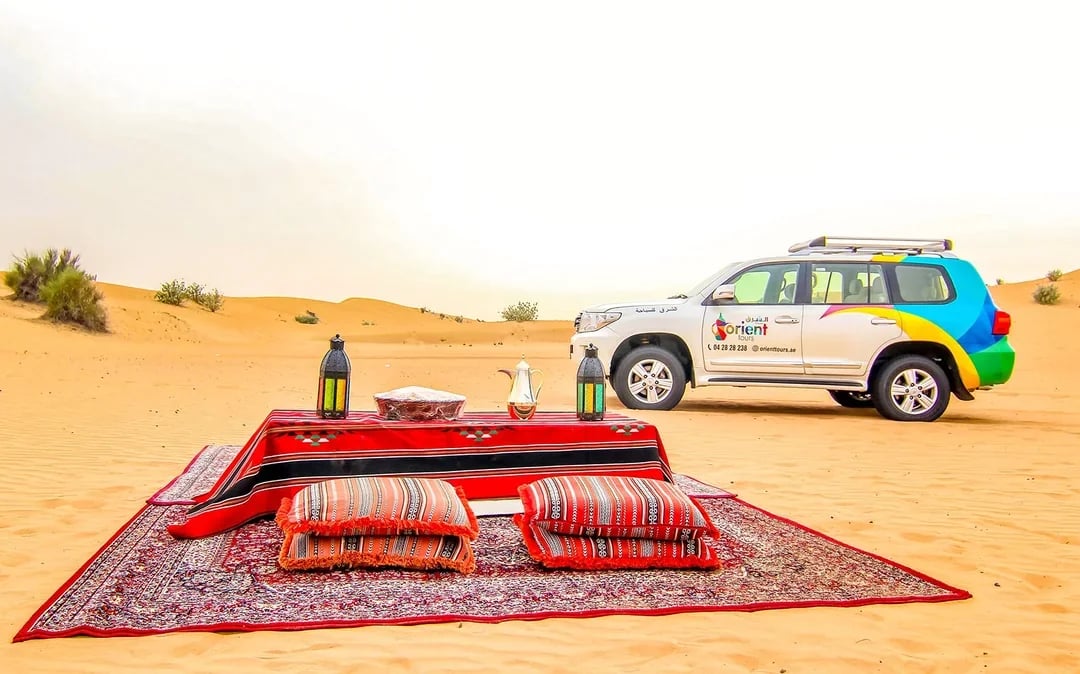 Desert Wonder: Evening Safari, Camel Farm Visit & BBQ Dinner Image 1