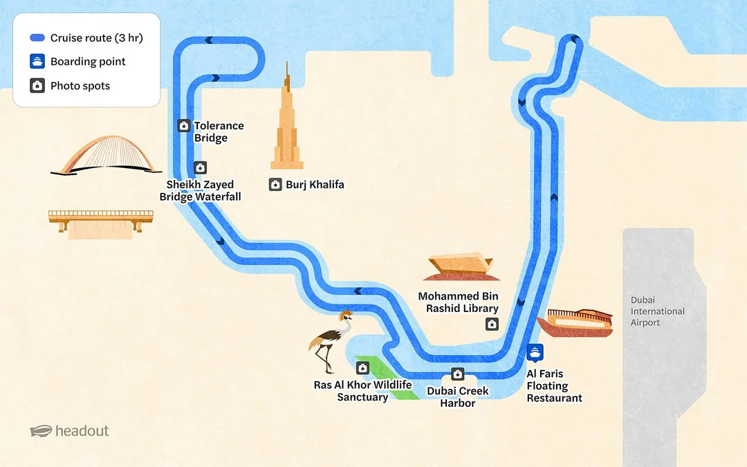 Dine & Dazzle Evening Package: Dubai Canal Dinner Cruise with Unlimited Drinks + La Perle Show Image 3