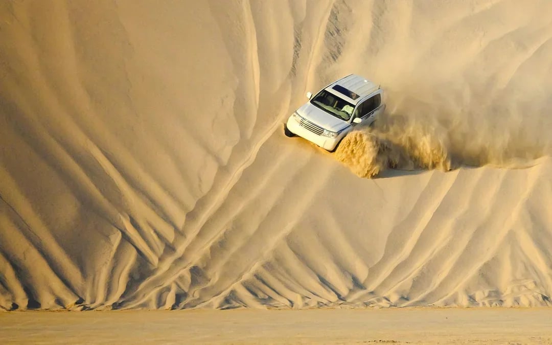 Doha Desert Safari with Camel Ride: Dune Bashing, Sandboarding & Inland Sea Visit Image 3