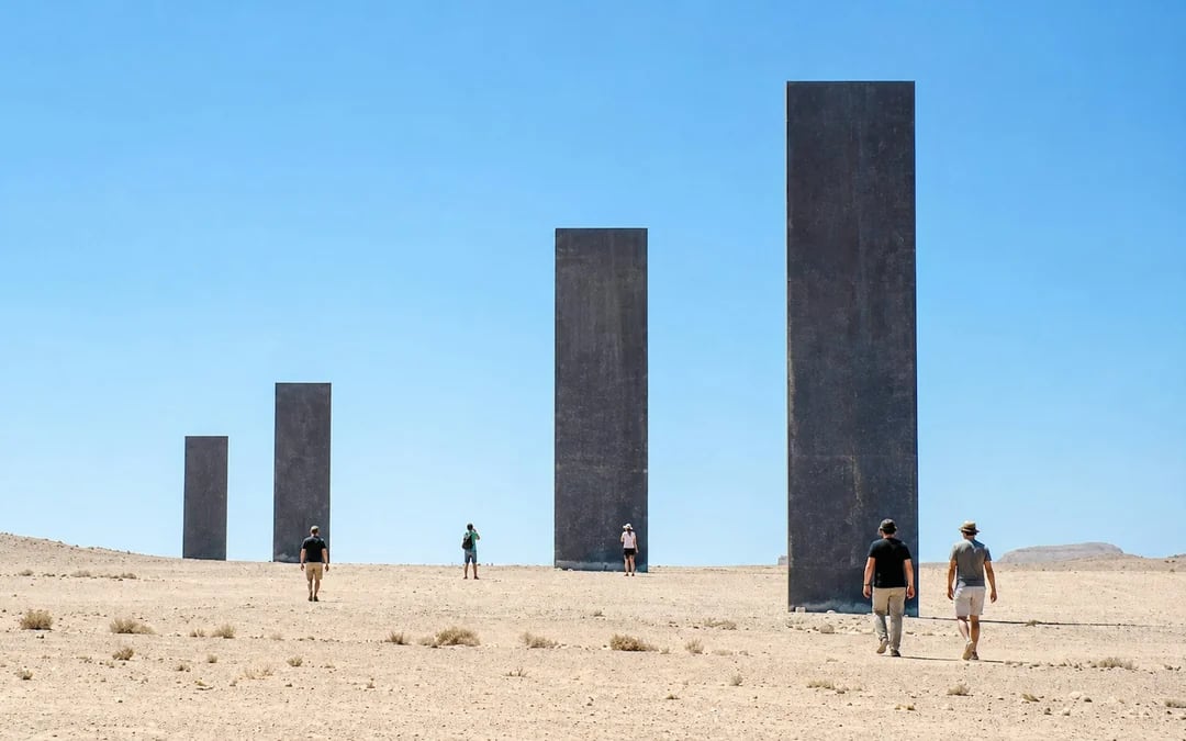Doha Private West Qatar Tour: Zekreet, Richard Serra East-West/West-East and Mushroom Rocks Image 3