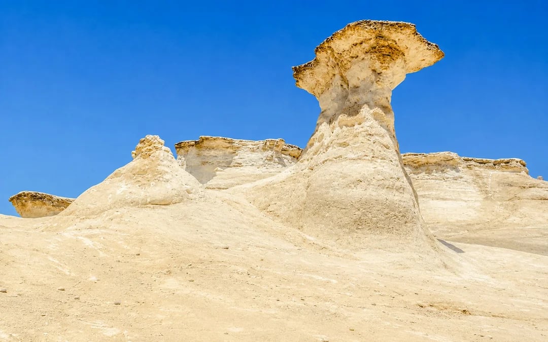 Doha Private West Qatar Tour: Zekreet, Richard Serra East-West/West-East and Mushroom Rocks Image 5