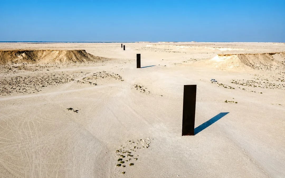 Doha Private West Qatar Tour: Zekreet, Richard Serra East-West/West-East and Mushroom Rocks Image 9