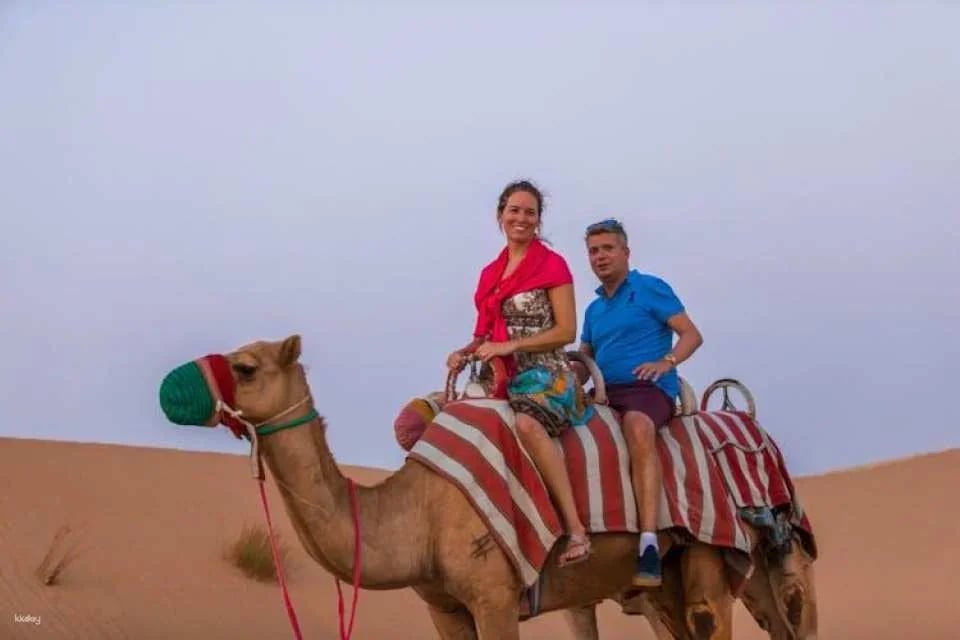 Double quad ride in Dubai Desert with sandboarding, camel ride and BBQ