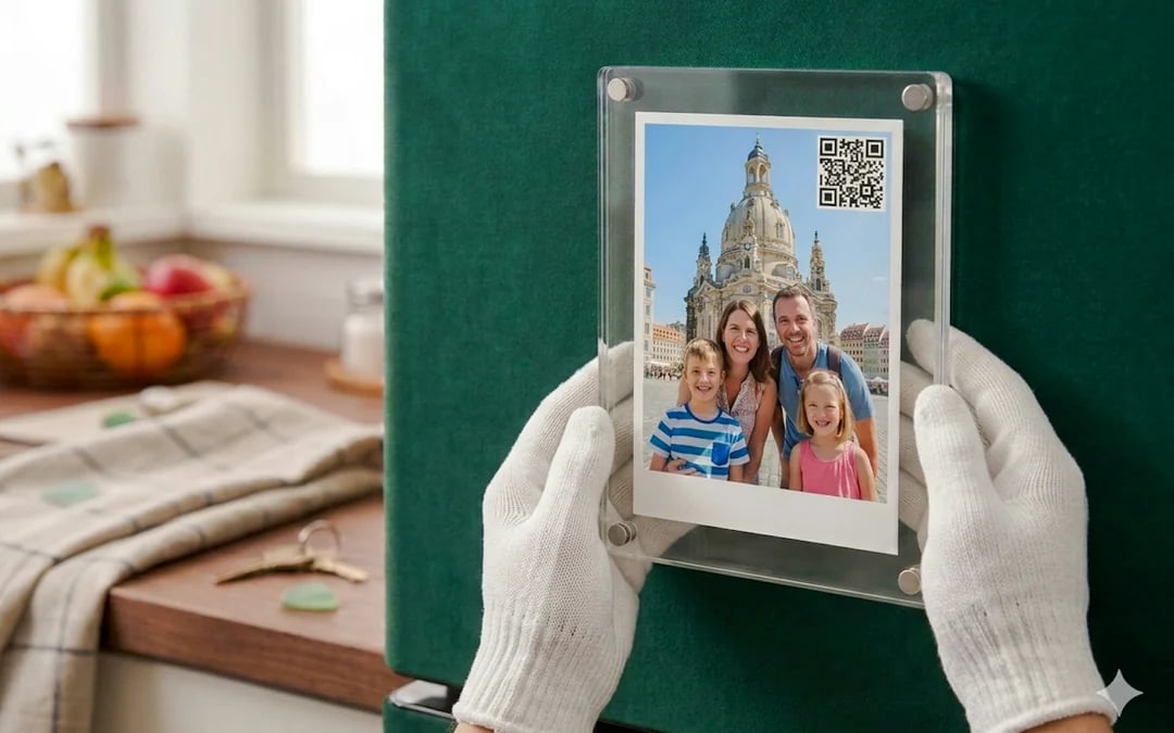 Dresden Neumarkt 15-Minute Private Portrait Session with Custom Photo Magnet and QR Video Access Image 1