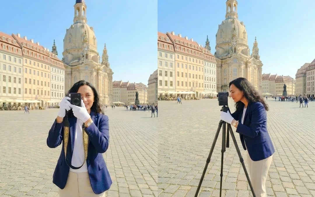 Dresden Neumarkt 15-Minute Private Portrait Session with Custom Photo Magnet and QR Video Access Image 7