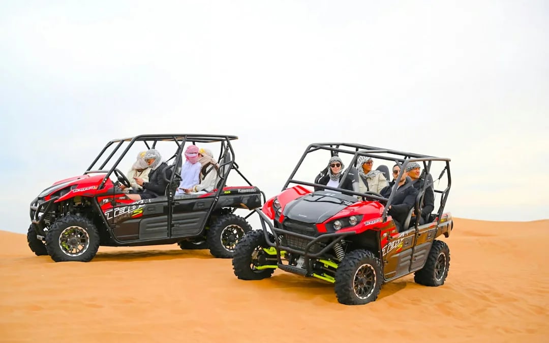 Dubai Desert Safari with 4x4 Dune Bashing, Camel Ride, BBQ Dinner, Live Shows and Hotel Transfers Image 1