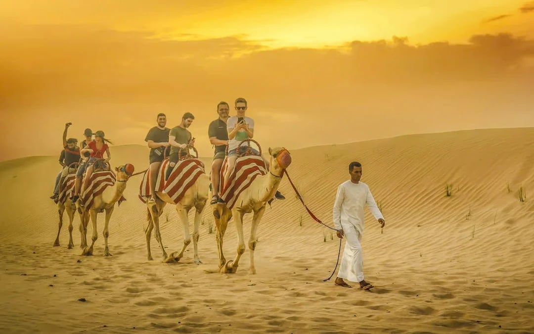 Dubai Desert Safari with 4x4 Dune Bashing, Camel Ride, BBQ Dinner, Live Shows and Hotel Transfers Image 4