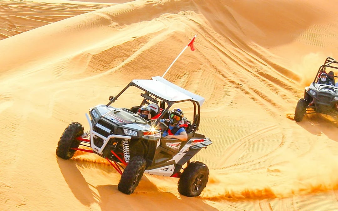 Dubai Desert Self-Drive Buggy or Quad Bike with Premium Desert Dinner and Private Transfers Image 1