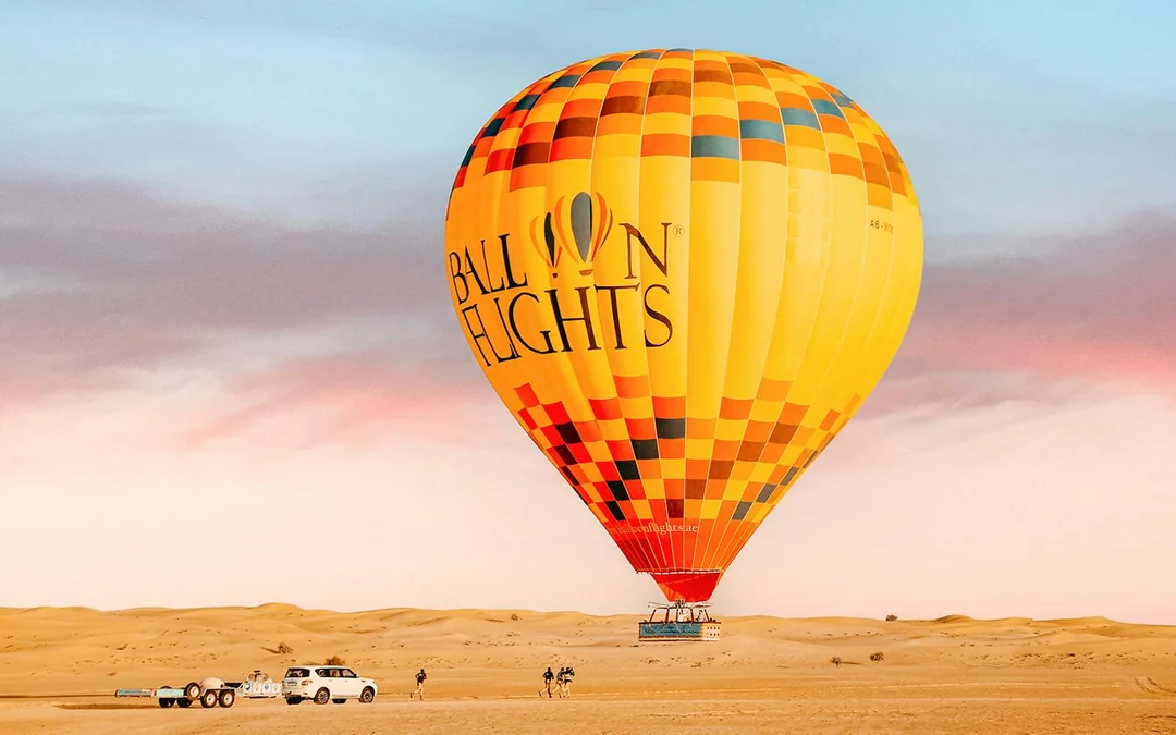 Dubai Hot Air Balloon Experience with Private Round-Trip Transfers & Vintage Land Rover Desert Drive Image 2