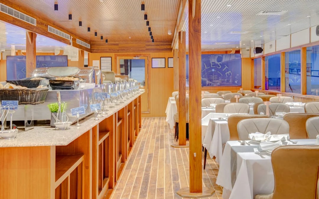 Dubai Marina Dinner Cruise with International Buffet and Live Entertainment Image 1