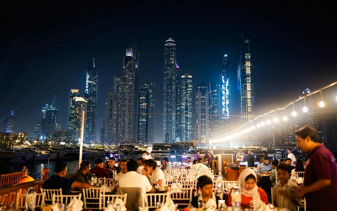 Dubai Marina Luxury Dhow Cruise with Indian Buffet Dinner Image 2